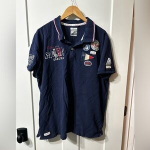 Gaastra St. Barthes Men's Embroidered Navy Polo Shirt 💯 cotton 3XL